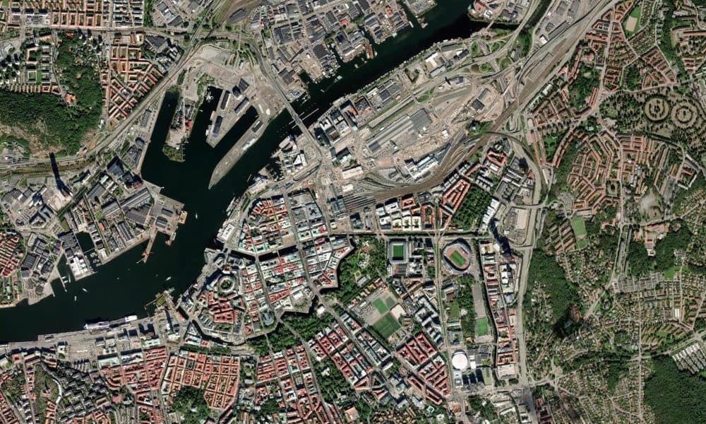 Flygfoto över Göteborg