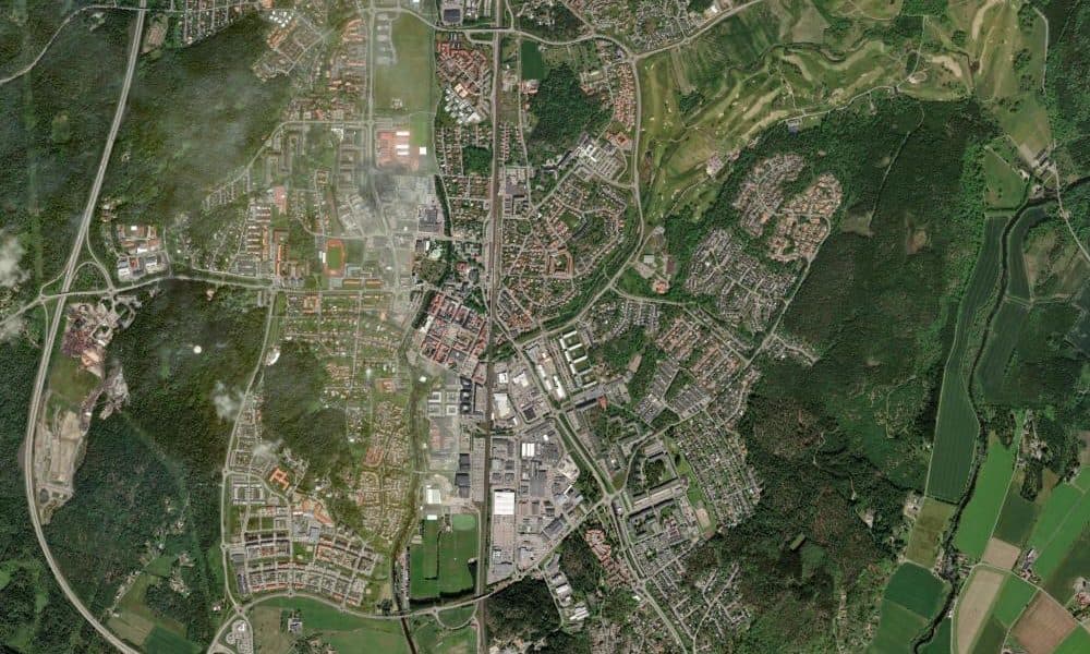 Flygfoto över Kungsbacka
