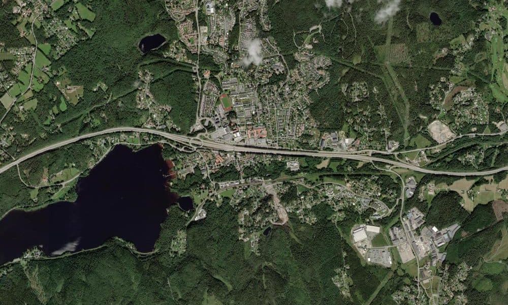 Flygfoto över Landvetter